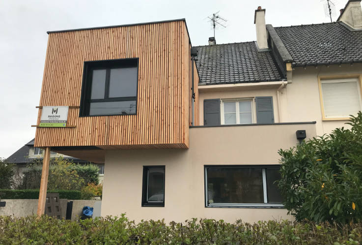 Extension ossature bois normandie