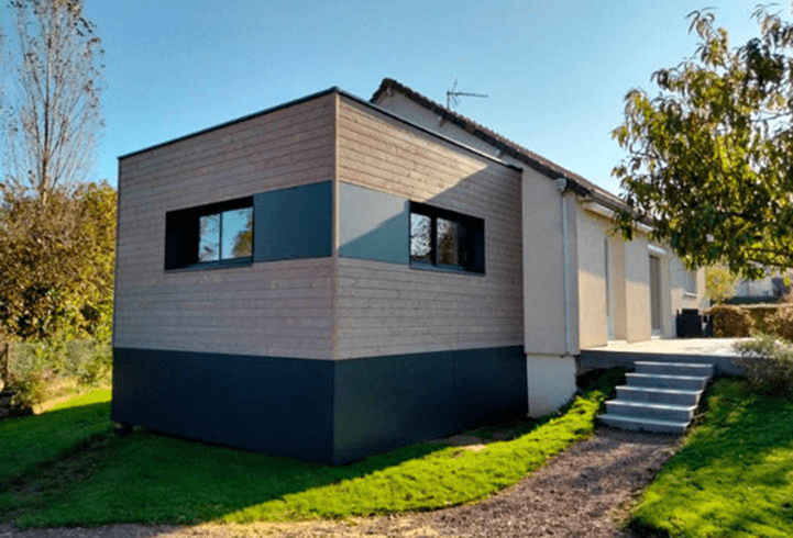 Extension en ossature bois à Caen