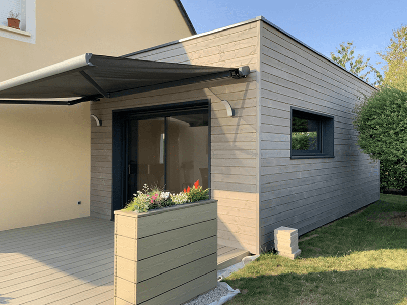 Extension en ossature bois à Caen