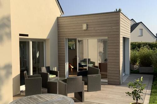 Nouvelle extension bois de 20 m² à Mathieu : un espace supplémentaire lumineux