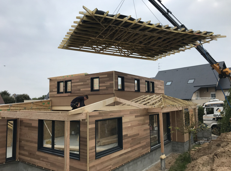 Construction d'une maison ossature bois sur la côte de Nacre